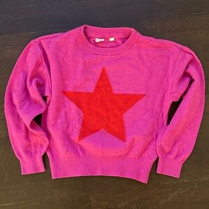 GAP Fuchsia Sweater with Red Star cashsoft